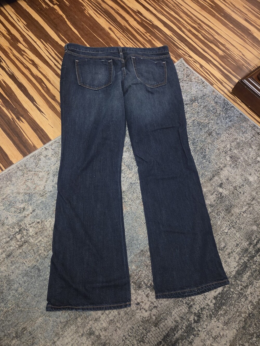 Old Navy Dark Blue Distressed Flare Jeans Size 16 - Picture 2 of 5